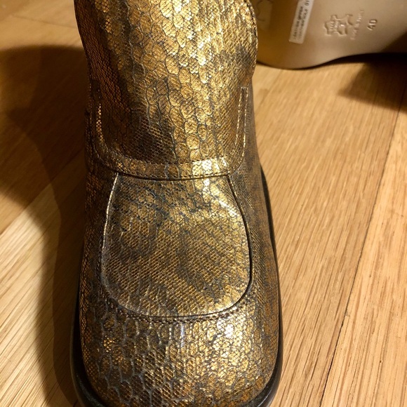 Snake print gold loafers MARE made in Italy - Picture 3 of 4